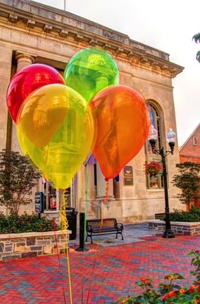 Bank with Balloons