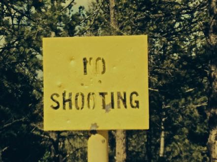 No Shooting Sign