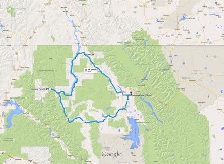 Kootenai Falls Map