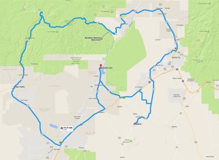 Cochiti Lake to Bandelier National Monument - Long Route